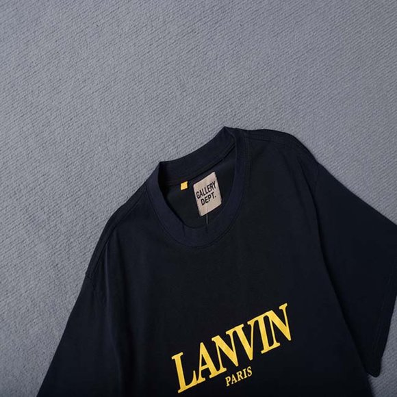 Gallery Dept. x Lanvin Paint Print Letter Logo Short Sleeve Black - Picture 4 of 13
